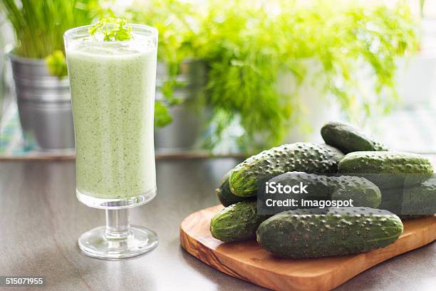 Green Vegetable Smoothie Stock Photo - Download Image Now - Blended Drink, Broccoli, Cocktail