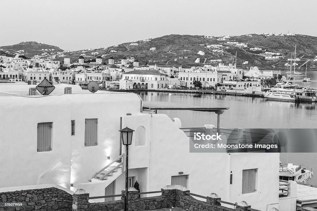 Hafen von Mykonos in der Kykladen, Griechenland - Lizenzfrei Insel Mykonos Stock-Foto