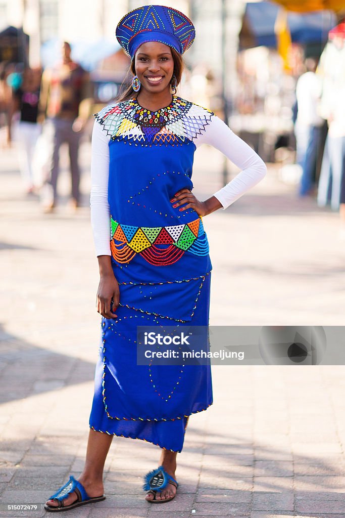 african woman in tradional attire beautiful african woman in traditional attire in the city Adult Stock Photo
