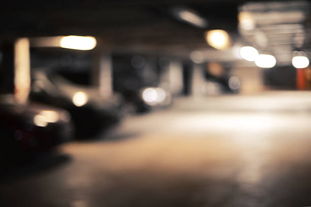 istock Defocused car in the underground parking 515074030
