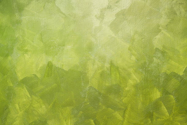 istock Closeup white concrete wall texture with green paint 515074530