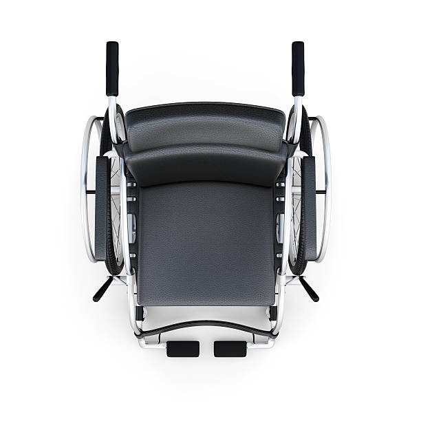 istock Wheelchair, top view, isolated on a white background. 3d renderi 515076724