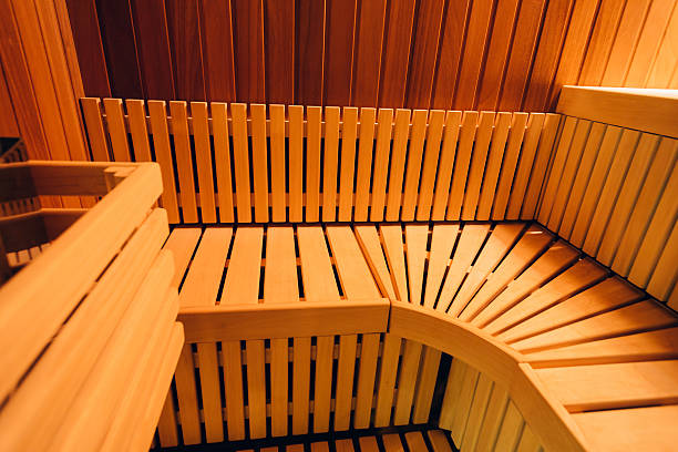 istock Wooden sauna room 515076856
