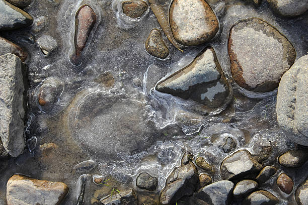 istock Frozen water near the shore 515077002