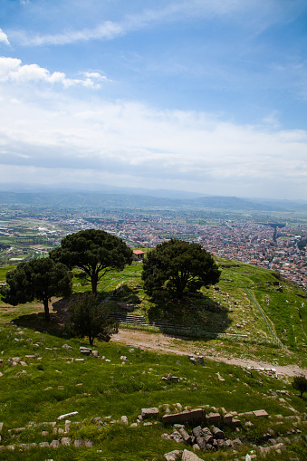 Trajan Temple ancient city of Pergamon izmir Turkey