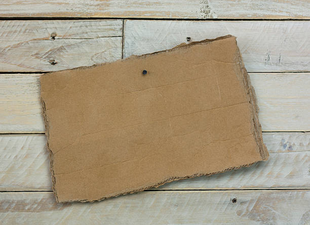 istock Cardboard sign on a wooden background 515077830