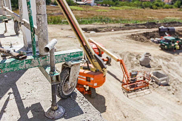 poprzeczne, stabilizator w budowie ośrodku. - scaffolding wheel construction site metal zdjęcia i obrazy z banku zdjęć