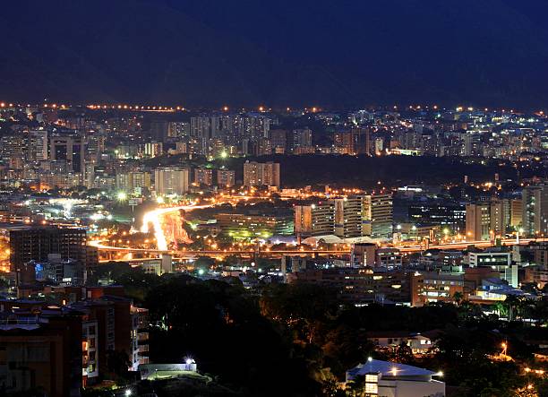 City at night the city of Caracas on a busy night caracas stock pictures, royalty-free photos & images
