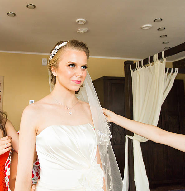 istock portrait of beautiful bride indoors 515081400