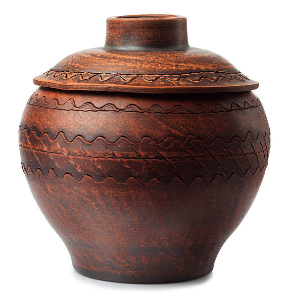 istock Clay pot for cooking isolated on white 515081952