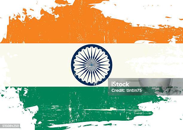 Indian Scratched Flag Stock Illustration - Download Image Now - Indian Flag, Dirty, Backgrounds