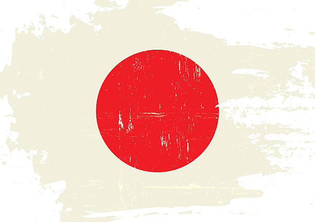 ilustrações de stock, clip art, desenhos animados e ícones de japão bandeira riscado - japanese flag flag japan japanese culture