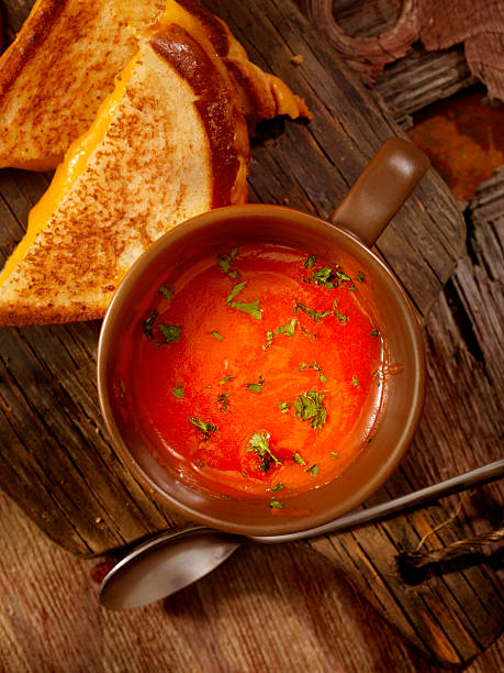 Tomato Soup with Grilled Cheese Sandwich