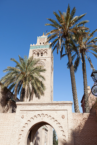 Koutoubia Mosque (Jāmiʿ al-Kutubiyya,  in arabic: جامع الكتبية‎), is the main religious building in Marrakech.
