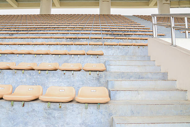 istock yellow seat in the  stadium 515140867