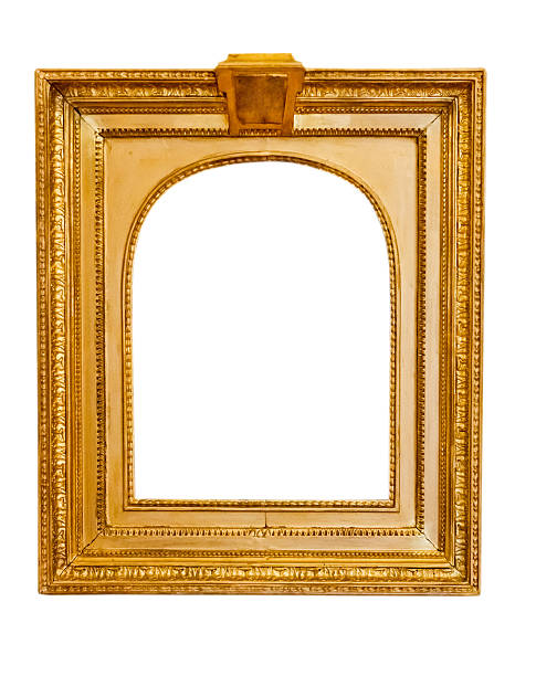 istock Gold vintage frame isolated on white background 515141285