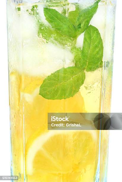 Fruit Lemonade With Ice Cubes Stock Photo - Download Image Now - Cocktail, Condensation, Drink