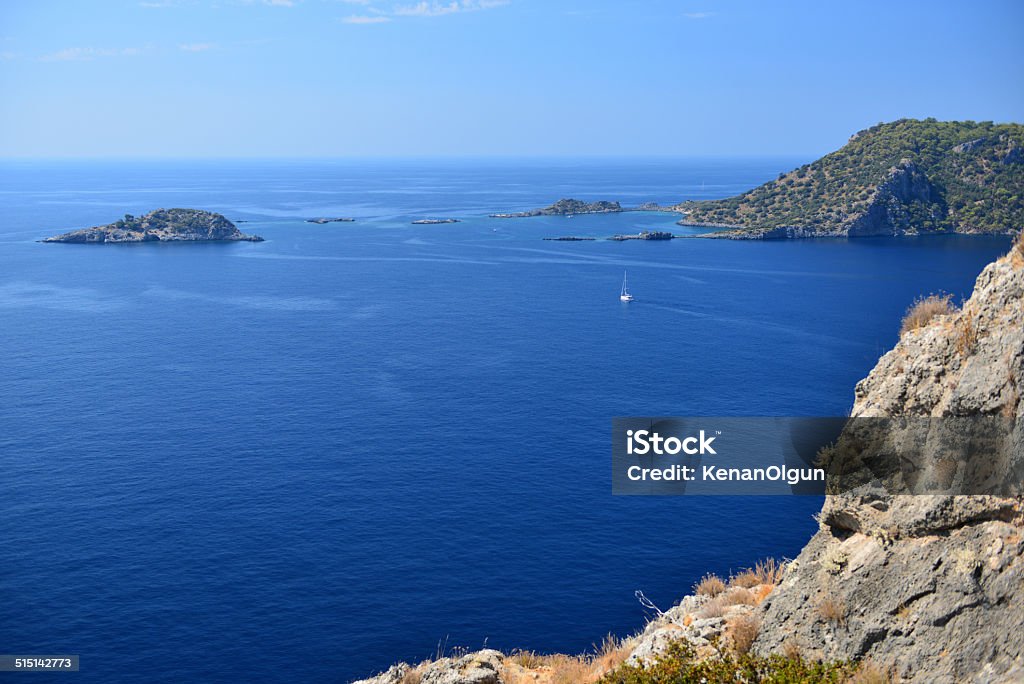 Karaca Oren  Bay Wiew of Karaca Oren Bay from St. Nicholas Island. Aegean Sea Stock Photo