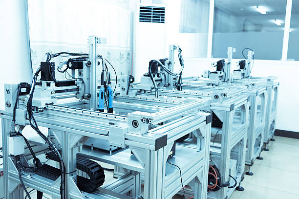 istock modern automatic robot assembly line in factory of heavy industry 515143053