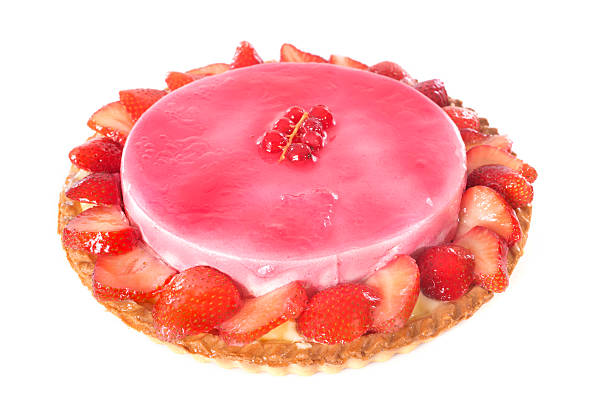 tarte aux fraises - bavarian cream photos et images de collection