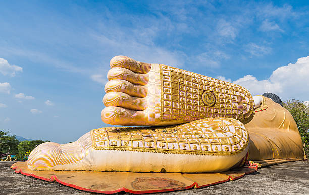 istock Reclining buddha feet, Thailand 515143645