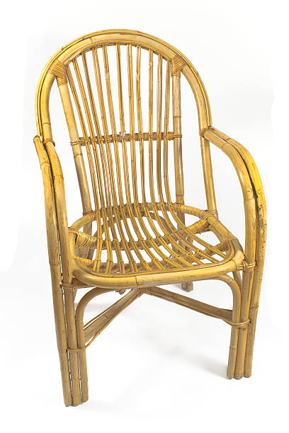 istock Chairs made of rattan isolated on white 515144039
