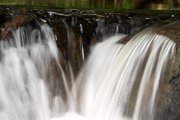 Closeup waterfall stock photo