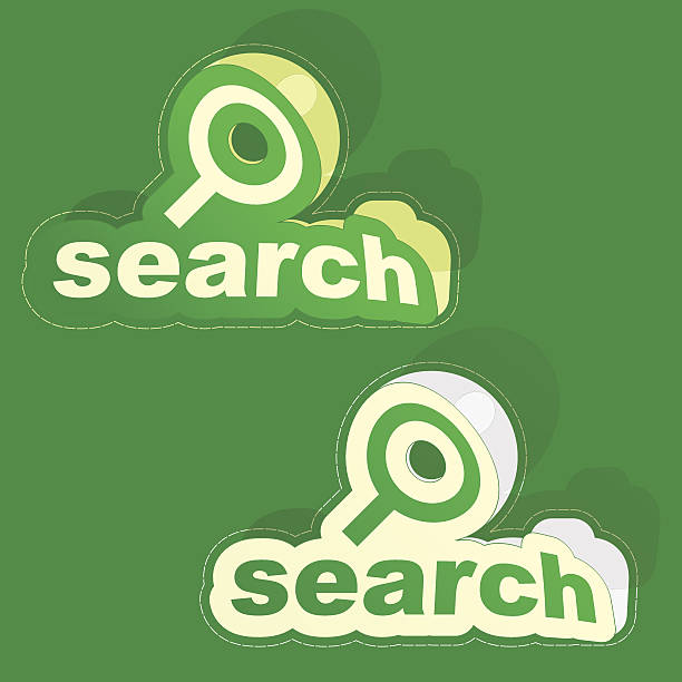 ikona wyszukiwania. - magnifying glass scrutiny challenge exploration stock illustrations