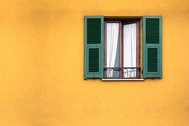 Photo of Green wooden window