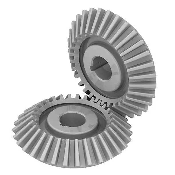 Photo of Bevel gears in engagement