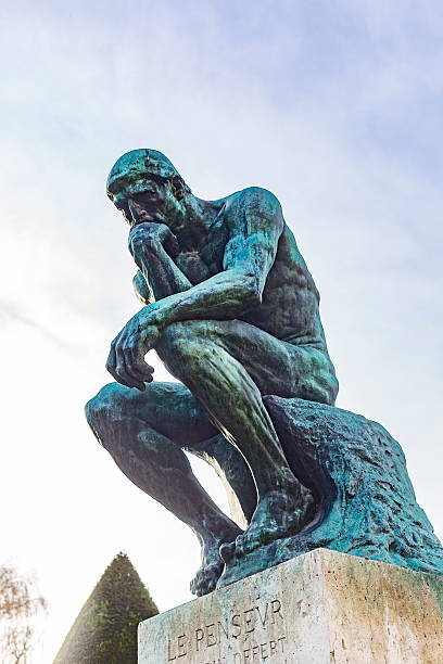 August Rodin's Famous Sculpture The Thinker stock photo