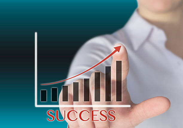 istock Businessman touching financial dashboard 515151678