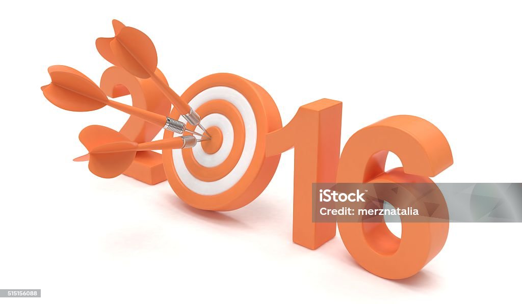 render 2016 target render 2016 target on white 2016 Stock Photo