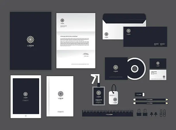 Vector illustration of corporate identity template set H