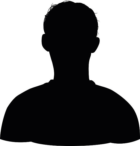 Head and Shoulders Head and shoulders silhouette. one young man only stock illustrations