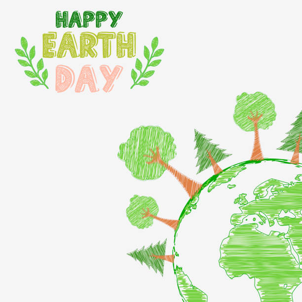 день земли и экологии с формой картины - pollution planet sphere nature stock illustrations