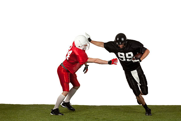 istock Two American football player tackling 515170431