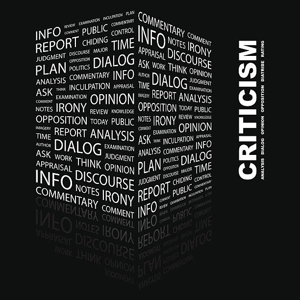 CRITICISM. CRITICISM. Word cloud illustration. Tag cloud concept collage. elucidation stock illustrations