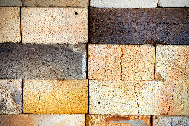 Worn And Cracked Fire Bricks Texture Stock Photo - Download Image Now -  Backgrounds, Brazier, Brick - iStock