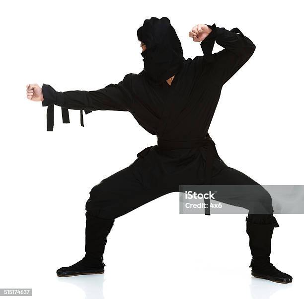 Ninja In Action Stock Photo - Download Image Now - Ninja, 20-29 Years, Adult