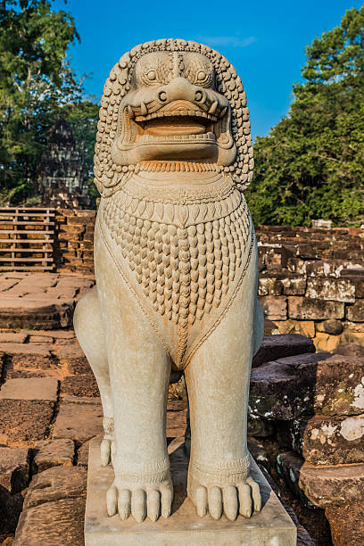 istock lion statue portrait Angkor Thom Cambodia 515196293