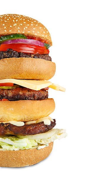 istock Tasty big hamburger isolated at white background 515196870
