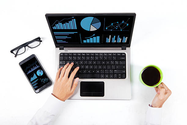 istock Closeup of analyzing business chart 515198089