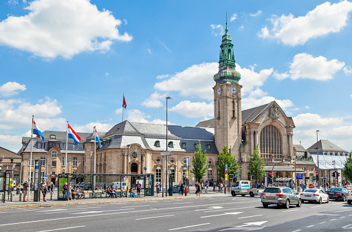 Luxembourg - June 19 2014: Gare Centrale train station in Luxembourg City