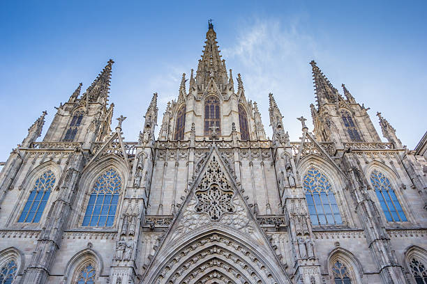 istock Facade of the cathedral in Barcelona 515199278
