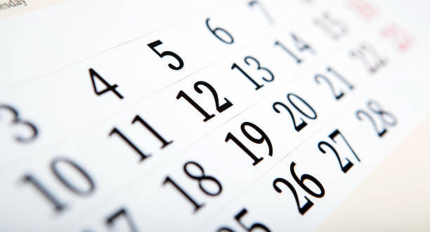 istock calendar days with numbers close up 515200511