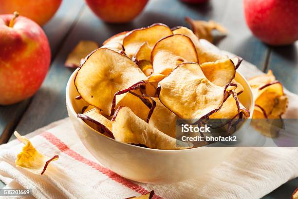 Baked Dehydrated Apples Chips Stock Photo - Download Image Now - Apple Chips, Apple - Fruit, Potato Chip