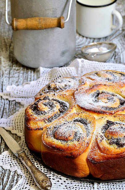istock Yeast cake with poppy seed and cottage cheese. 515219111