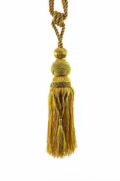 istock Golden curtain tassel interior decoration. 515221611