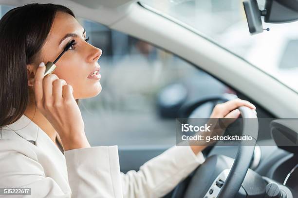 Careless Driver Stock Photo - Download Image Now - Driving, Mascara, Adult
